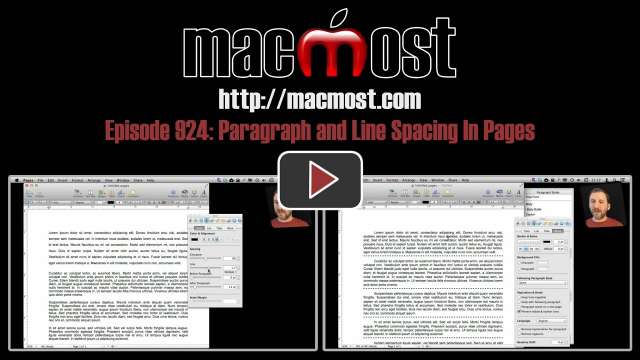 MacMost Now 924: Paragraph and Line Spacing In Pages