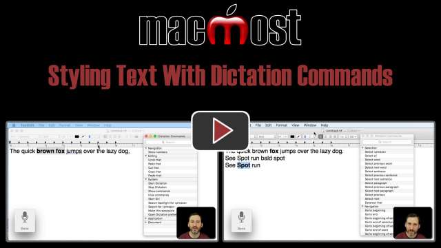 Styling Text With Dictation Commands