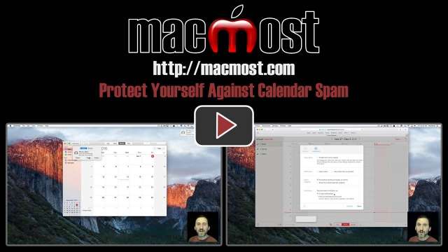 Protect Yourself Against Calendar Spam