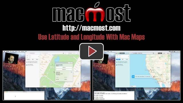 Use Latitude and Longitude With Mac Maps