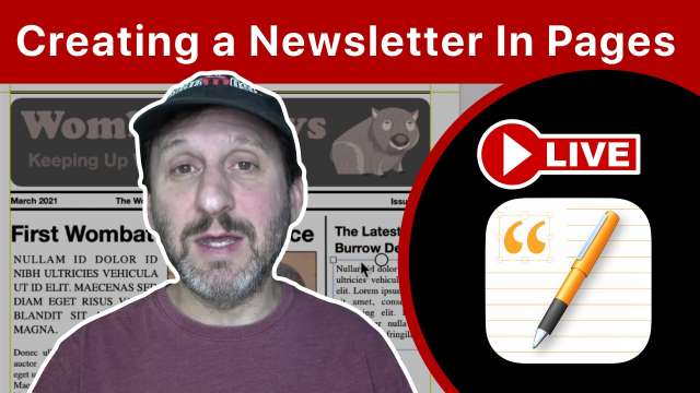 MacMost Live: Creating a Newsletter In Pages