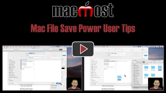 Mac File Save Power User Tips