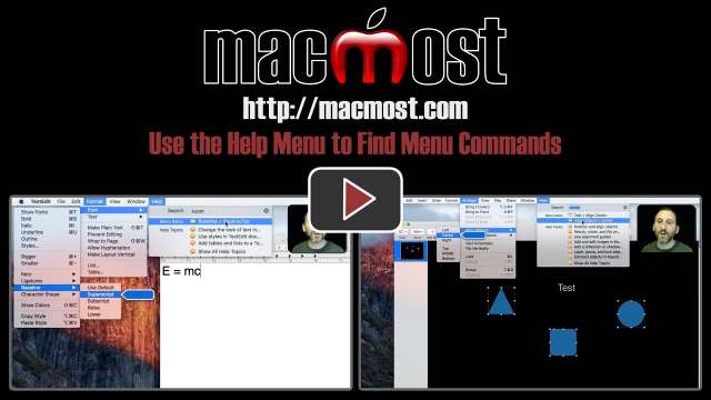 Use the Help Menu to Find Menu Commands