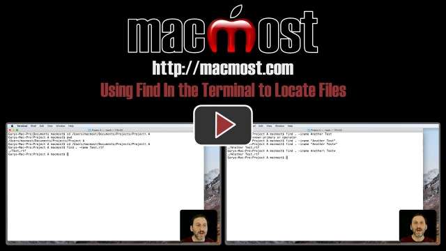 Using Find In the Terminal to Locate Files