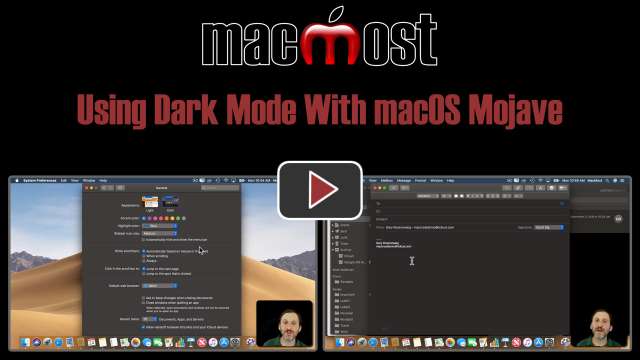 Using Dark Mode With macOS Mojave