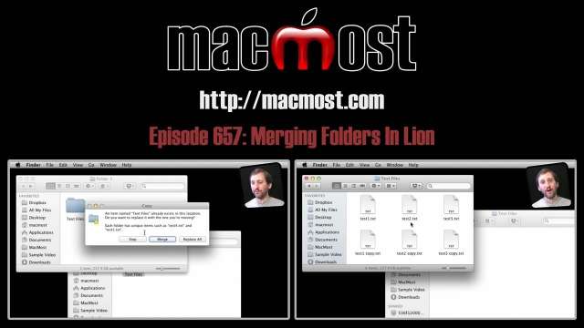 MacMost Now 657: Merging Folders In Lion