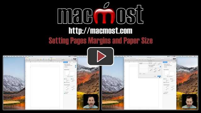 Setting Pages Margins and Paper Size