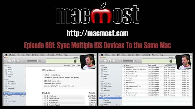 MacMost Now 681: Sync Multiple iOS Devices To the Same Mac