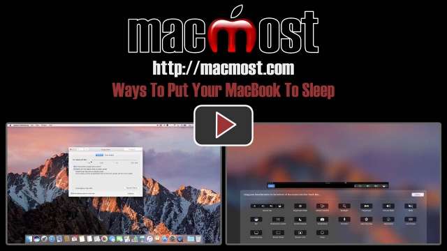 Ways To Put Your MacBook To Sleep