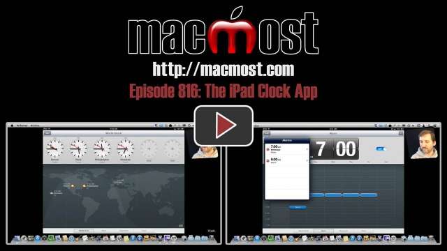 MacMost Now 816: The iPad Clock App