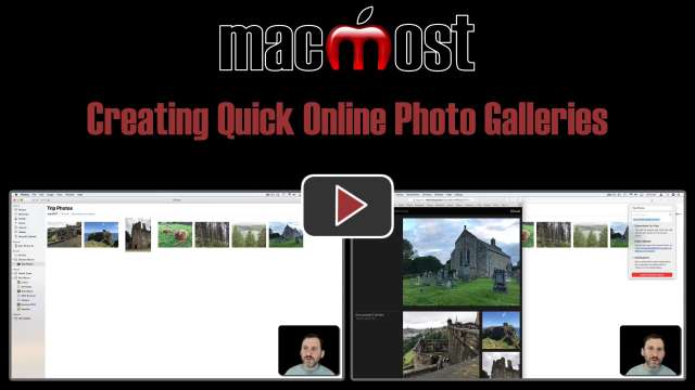 Creating Quick Online Photo Galleries