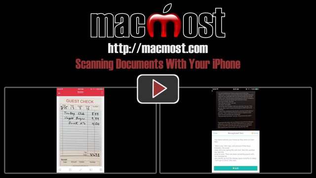 Scanning Documents With Your iPhone