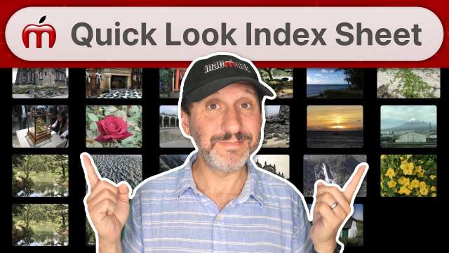 Previewing Images With the Quick Look Index Sheet