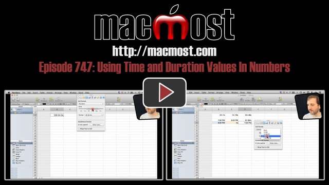 MacMost Now 747: Using Time and Duration Values In Numbers