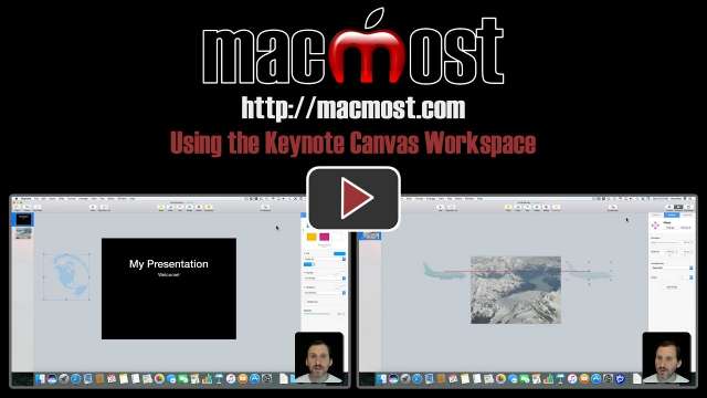 Using the Keynote Canvas Workspace