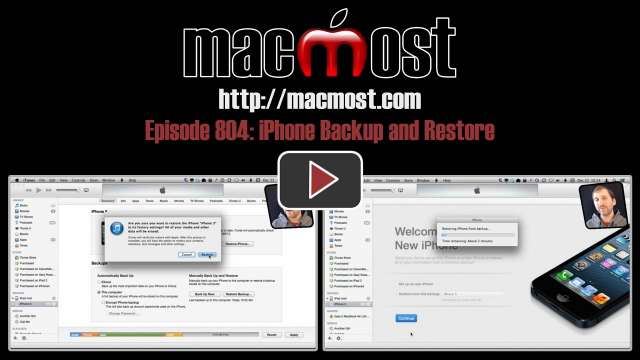 MacMost Now 804: iPhone Backup and Restore