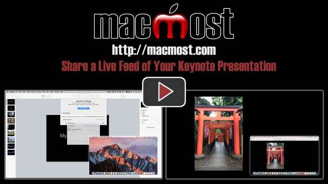 Share a Live Feed of Your Keynote Presentation