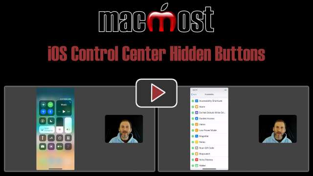 iOS Control Center Hidden Buttons