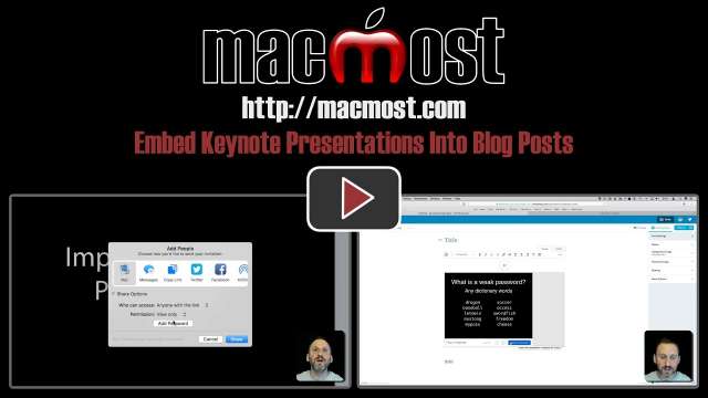 Embed Keynote Presentations Into Blog Posts