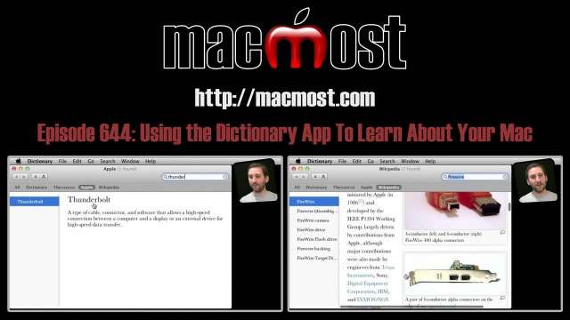 MacMost Now 644: Using the Dictionary App To Learn About Your Mac