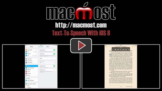 Text-To-Speech With iOS 8