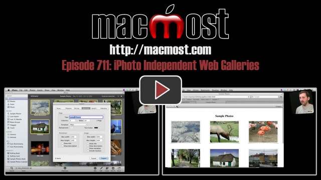 MacMost Now 711: iPhoto Independent Web Galleries
