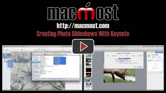Creating Photo Slideshows With Keynote