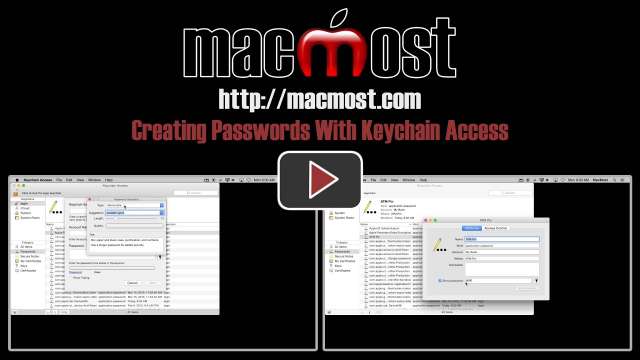 Creating Passwords With Keychain Access
