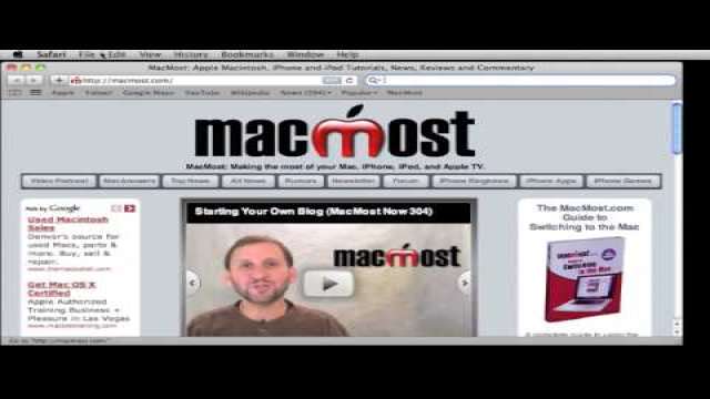 MacMost Now 306: Saving Web Pages From Safari