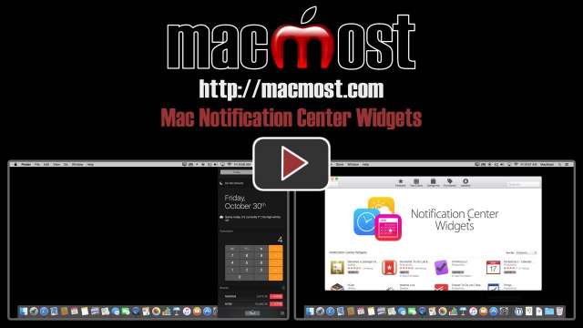 Mac Notification Center Widgets