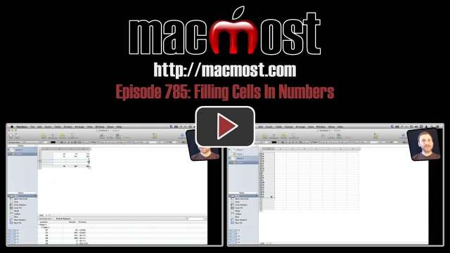 MacMost Now 785: Filling Cells In Numbers