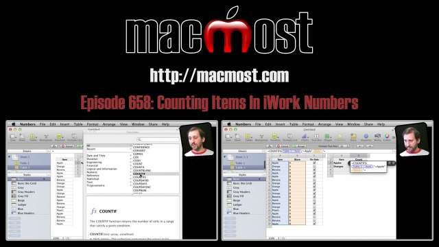 MacMost Now 658: Counting Items In iWork Numbers