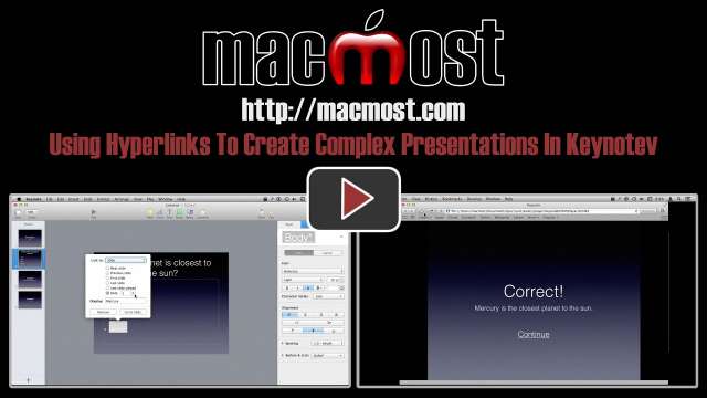 Using Hyperlinks To Create Complex Presentations In Keynote