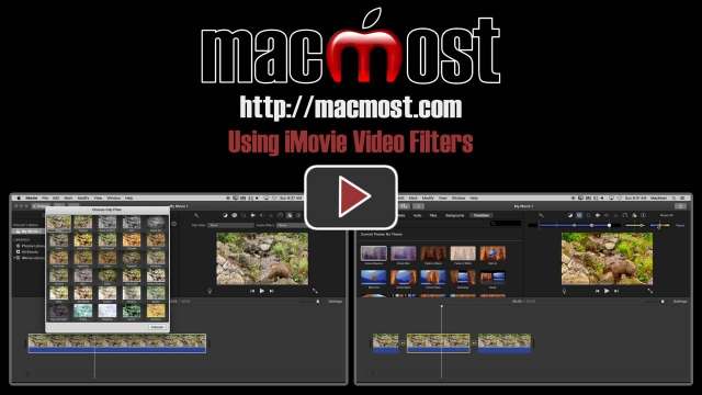 Using iMovie Video Filters