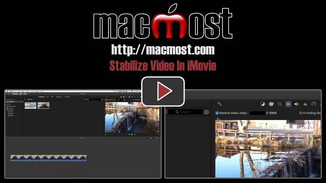 Stabilize Video In iMovie