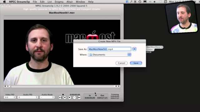 MacMost Now 571: Compressing Video With MPEG Streamclip