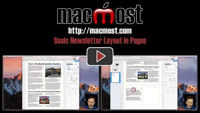 Basic Newsletter Layout in Pages