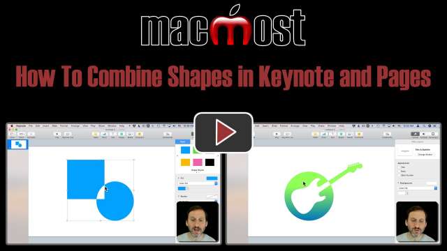 How To Combine Shapes in Keynote and Pages