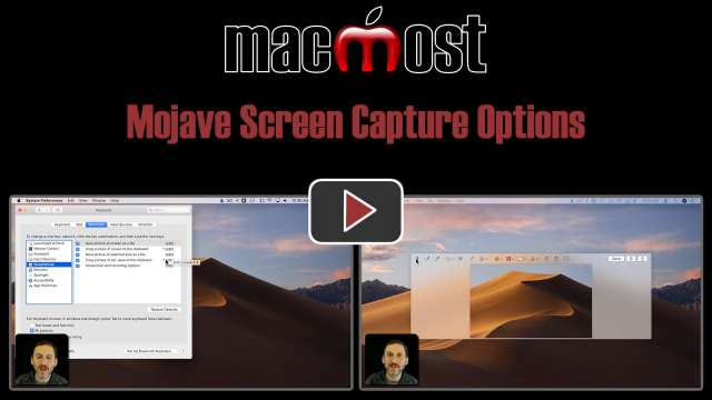 Mojave Screen Capture Options