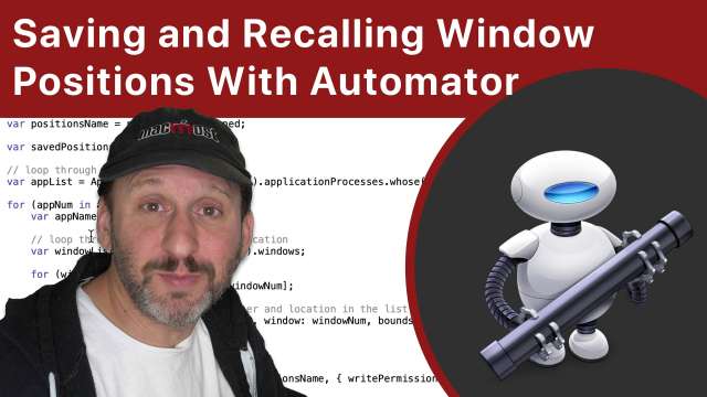 Saving and Recalling Window Positions With Automator