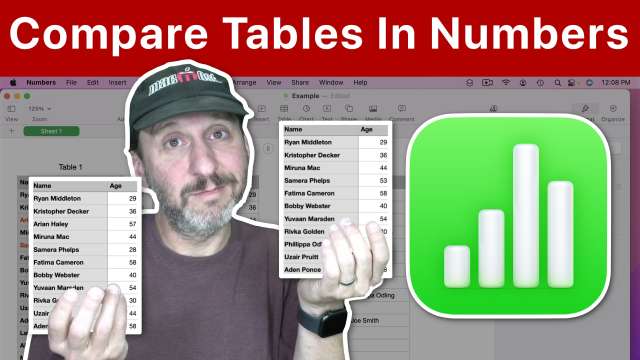 Find the Difference Between Two Tables In Mac Numbers
