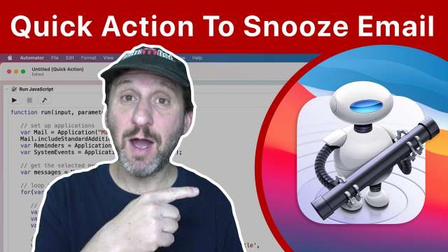 Build an Automator Quick Action To Snooze Email