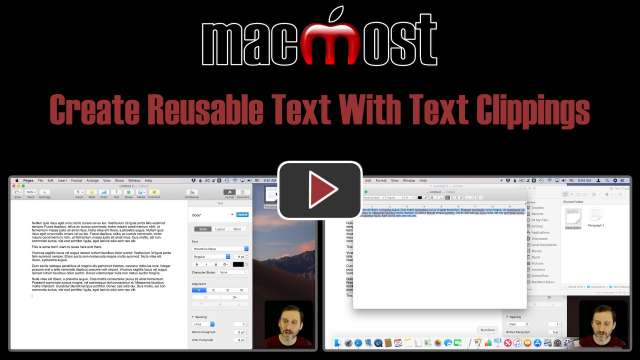 Create Reusable Text With Text Clippings