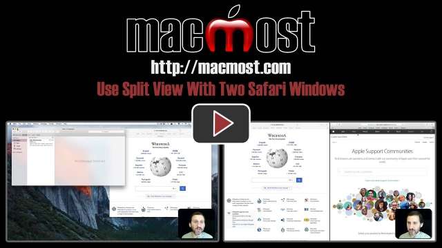 Use Split View With Two Safari Windows