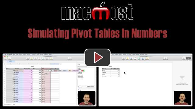 Simulating Pivot Tables In Numbers