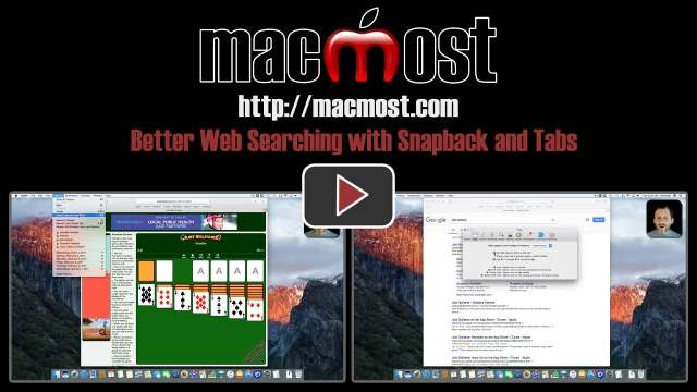 Better Web Searching with Snapback and Tabs