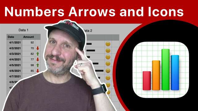 Showing Trend Arrows and Other Icons In Mac Numbers
