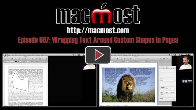 MacMost Now 697: Wrapping Text Around Custom Shapes In Pages