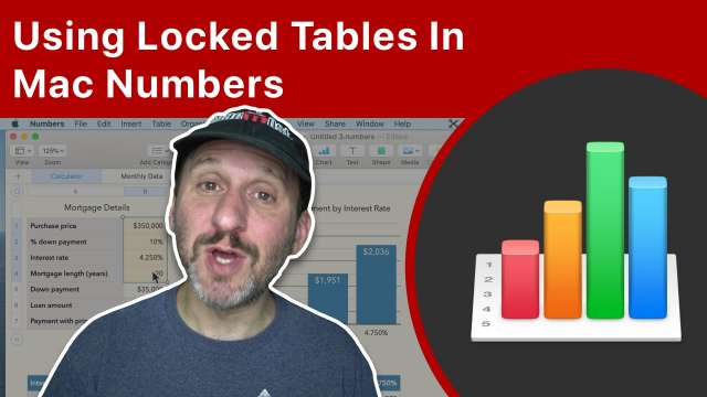 Using Locked Tables In Mac Numbers