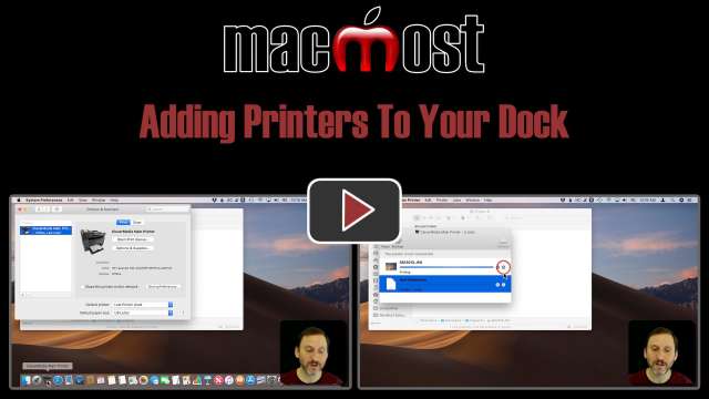 Adding Printers To Your Dock